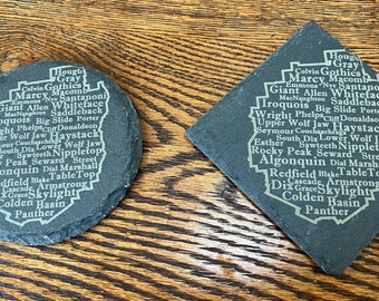 Adirondack 46ers High Peaks Slate Coaster