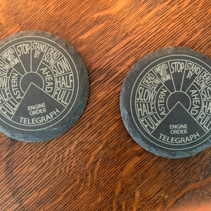 Engine Order Telegraph Engraved Coaster