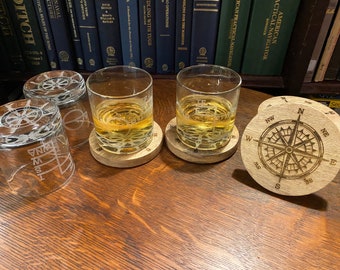 Nautical Plimsoll Marks Load Lines 8 oz. Whiskey Glass