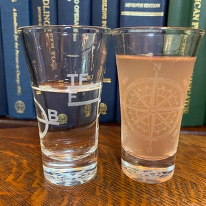 Plimsoll Mark and Compass Rose Shot Glass