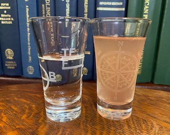 Plimsoll Mark and Compass Rose Shot Glass
