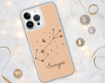 Zodiac Phone Case astrología teléfono caso escorpio iPhone 7 8 9 10 11 12 13 14 pro max mini