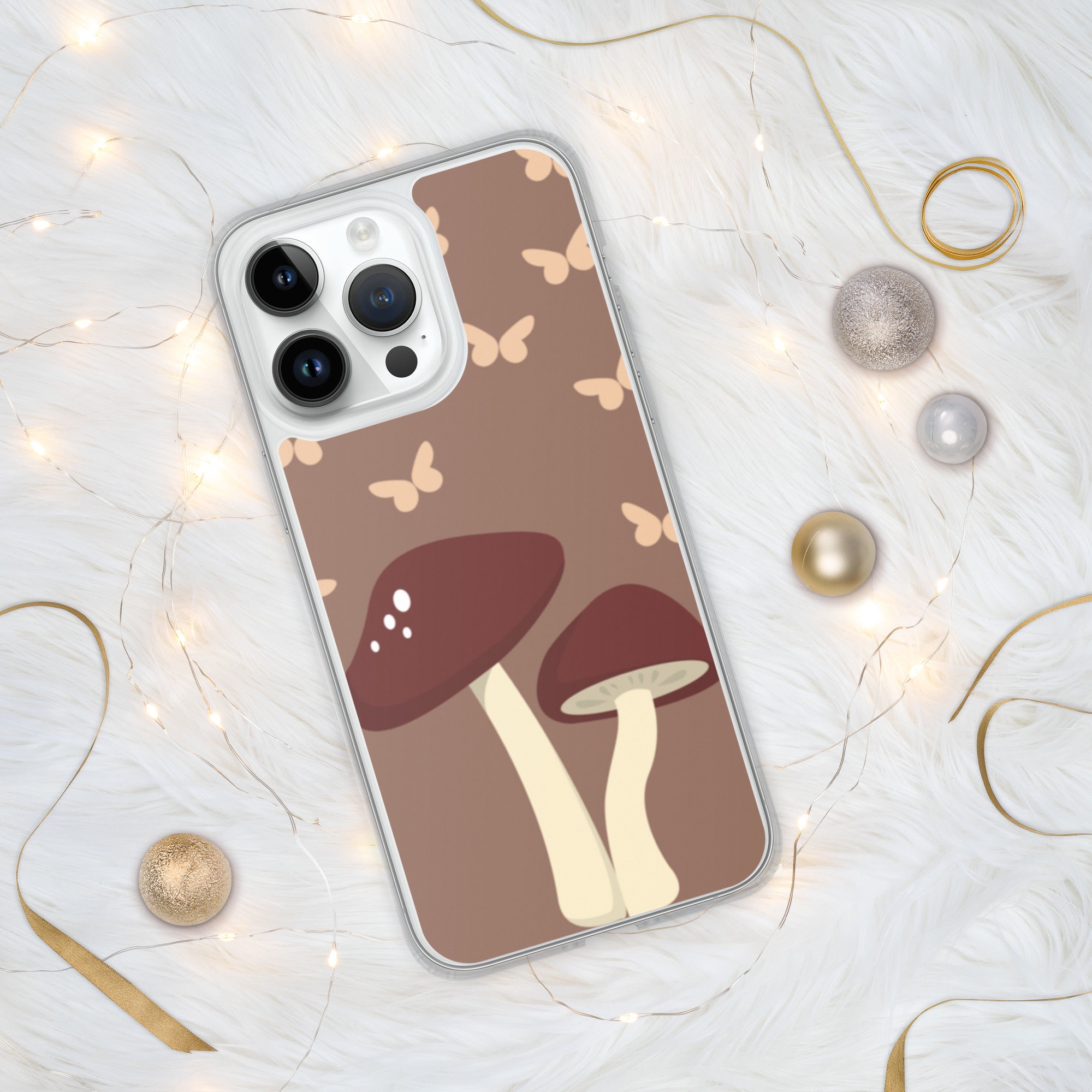Mushroom iPhone Cell Phone Case clair, iphone13, iphone12, iphone 14pro, iphone 14pro max, Iphone13 mini, iphone 7/8,11, étui de téléphone rétro