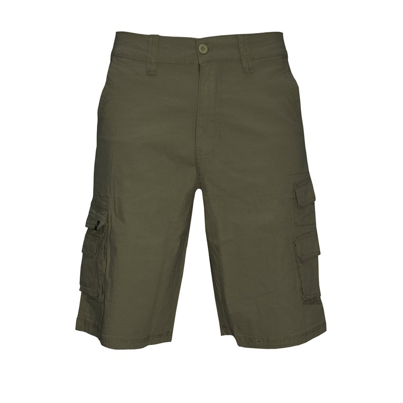 Airwalk Mens Combat Knee Length Summer Pants Zip Up Double Pocket Cargo Shorts