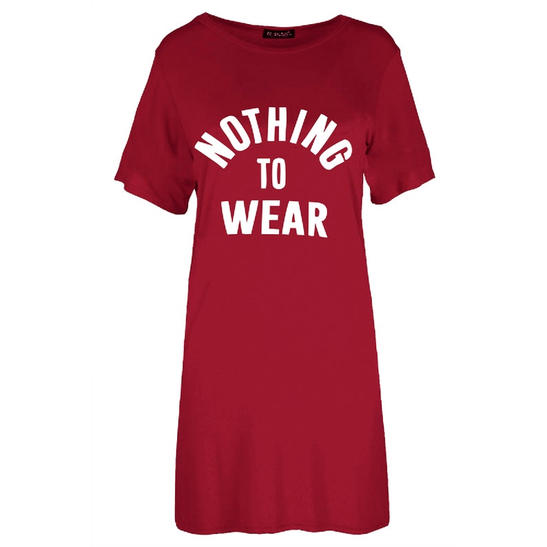 Womens Ladies Nothing to wear Tunic Pullover Oversized Baggy T Shirt Mini Dress