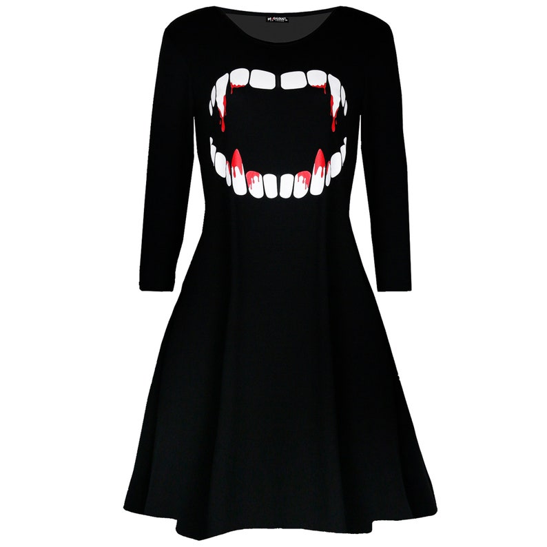 Womens Ladies Vampire Horror Blood Halloween Costume Smock Etsy