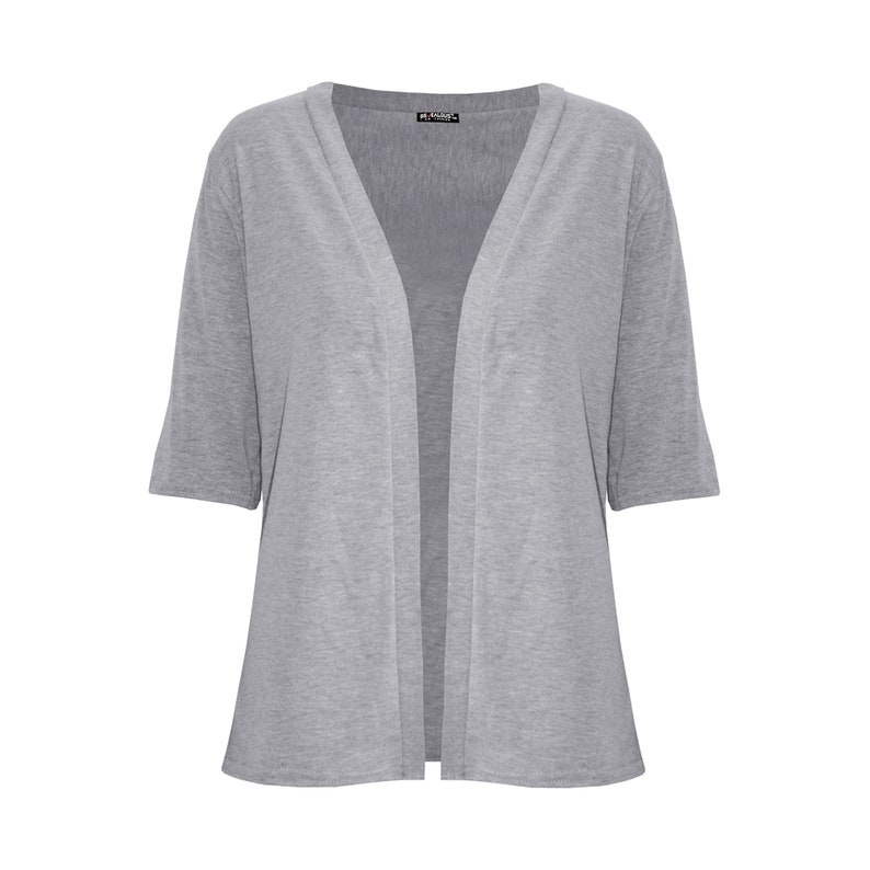 Womens Ladies Casual Open Front Cardigan 34 Sleeve Cardigan Jacket Coat Blazer