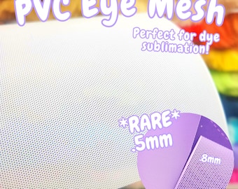 RARE .5mm PVC Fursuit Eye Mesh 11.75in x 8.5in Sheet, Perfect for Dye Sublimation!