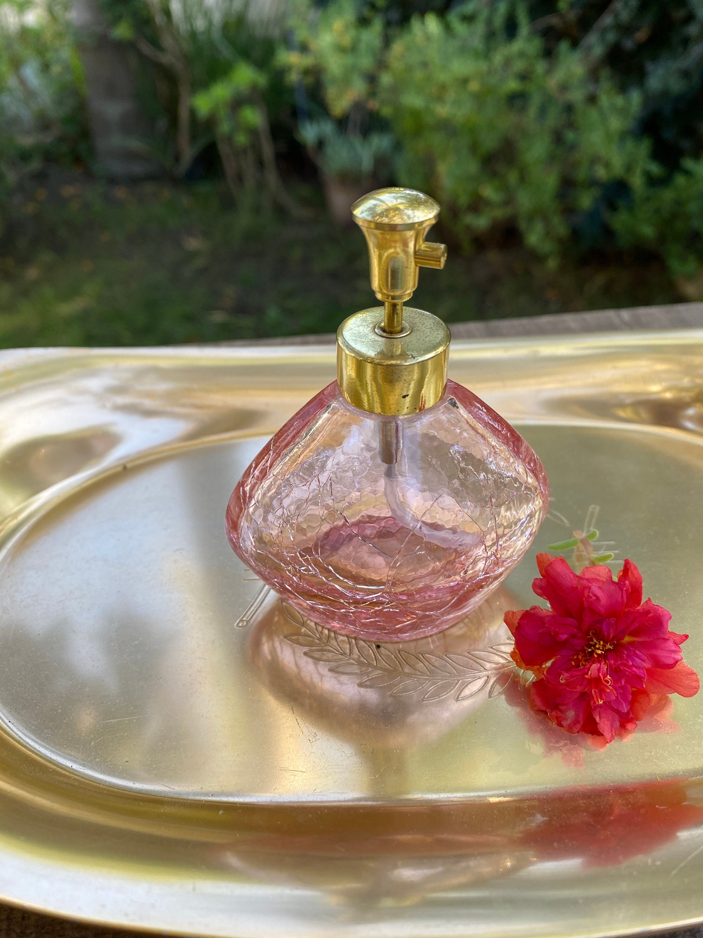 アイル・オブ・ワイトグラス Vintage 金彩吹き パフューム ボトル アイル・オブ・ワイトグラス Vintage 金彩吹き パフューム ボトル Isle