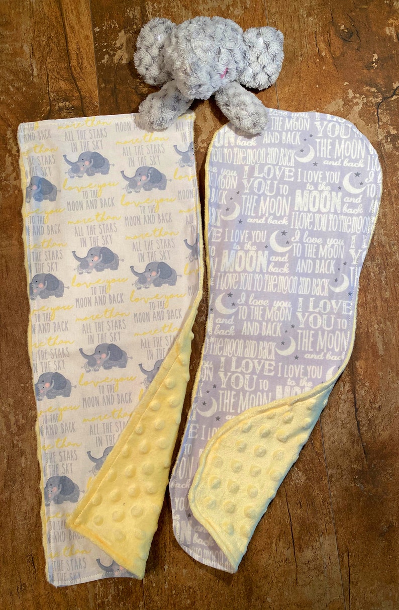 Burp Cloth Set Washcloth Set Gift Set of 4 I Love You to Etsy Polska