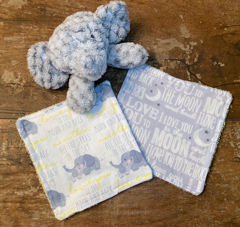 Burp Cloth Set Washcloth Set Gift Set of 4 I Love You to Etsy