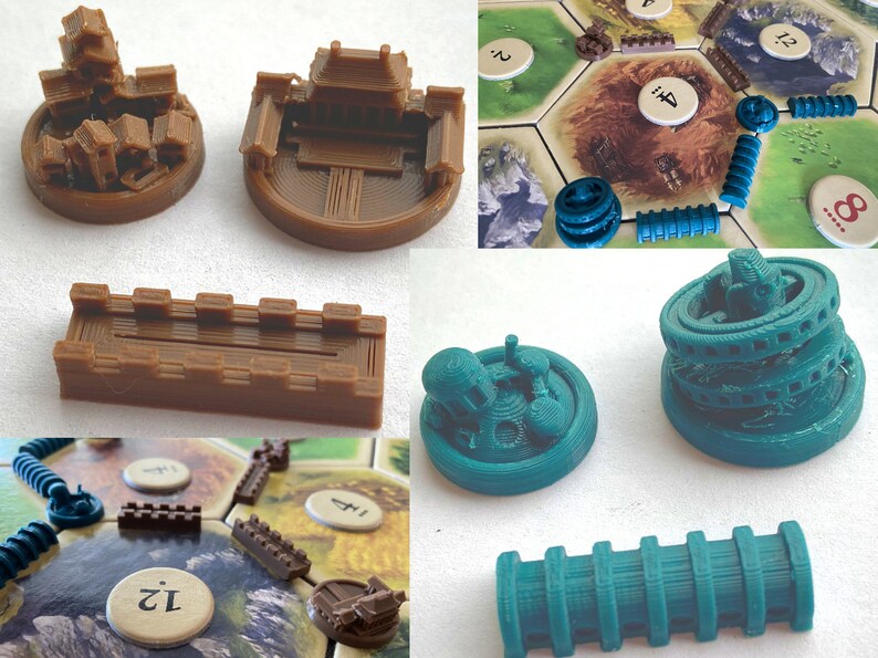 Catan Custom Pieces 56 Player Expansion Etsy