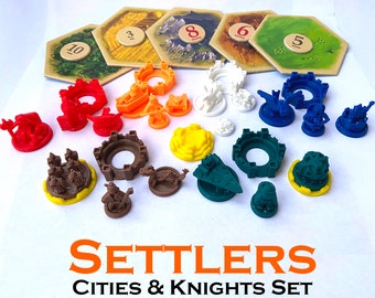 Settlers - Custom Pieces (Cities and Knights Expansion)