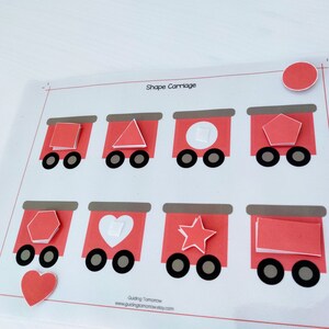 Shape Matching Activity, Printable Toddler Busy Book Page, Preschool ...