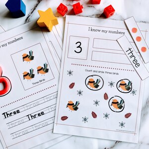 Tracing Worksheets, Number Worksheet for Toddlers, Preschool & PreK, Math Printable Worksheets, Preschool Math Workbook, Homeschool Learning