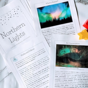 Northern Lights Nature and Science Unit Study for Homeschool | Preschool, Pre-K, Kindergarten, First Grade and Second Grade