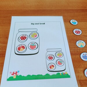 Sorting Practice for Toddler, Printable Toddler Preschool Worksheet, Toddler Busy Book Page, Homeschool Learning Folder, File Folder Game