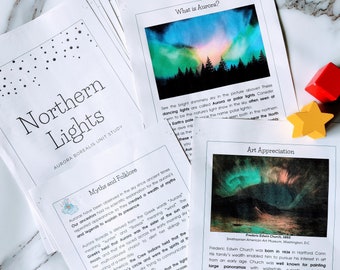 Northern Lights Nature and Science Unit Study for Homeschool | Preschool, Pre-K, Kindergarten, First Grade and Second Grade