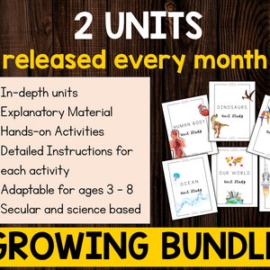 Science and Nature Based Homeschool Unit Study Curriculum for Kindergarten, First Grade and Second Grade 20 Unit Studies for Full Year image 3