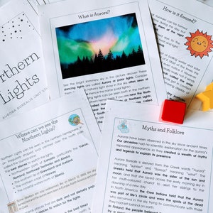 Northern Lights Nature and Science Unit Study for Homeschool Preschool, Pre-K, Kindergarten, First Grade and Second Grade image 2