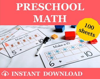 Preschool Worksheets, Math Worksheets, Kindergarten Worksheets, Pre-k worksheets, Printable worksheets, Homeschool Preschool, Math Worksheet