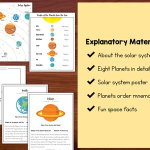 Solar System Science Unit Study, Space and Planets, Homeschool Learning Curriculum for Preschool, Kindergarten, First and Second Grade image 2