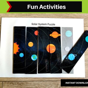 Solar System Busy Book, Planets Busy Binder, Preschool Science Printable, Space Activity Book, Kindergarten Science, PreK Learning Folder image 5