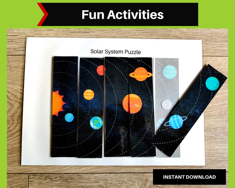 Solar System Busy Book, Planets Busy Binder, Preschool Science Printable, Space Activity Book, Kindergarten Science, PreK Learning Folder image 5