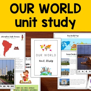 Our World Einheitsstudie, Sieben Kontinente und Wahrzeichen der Welt, Homeschool-Lernlehrplan für Vorschule, Kindergarten, Erste, Zweite Klasse