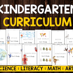 Science and Nature Based Homeschool Unit Study Curriculum for Kindergarten, First Grade and Second Grade | 20 Unit Studies for Full Year
