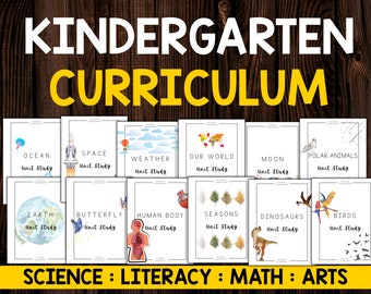 Science and Nature Based Homeschool Unit Study Curriculum for Kindergarten, First Grade and Second Grade | 20 Unit Studies for Full Year