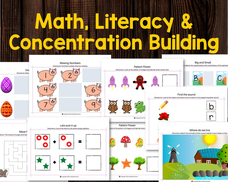 Busy Book Preschool, Flash cards, Homeschool Preschool, Learning Binder, Montessori Printable, Preschool Binder, Preschool Curriculum image 2