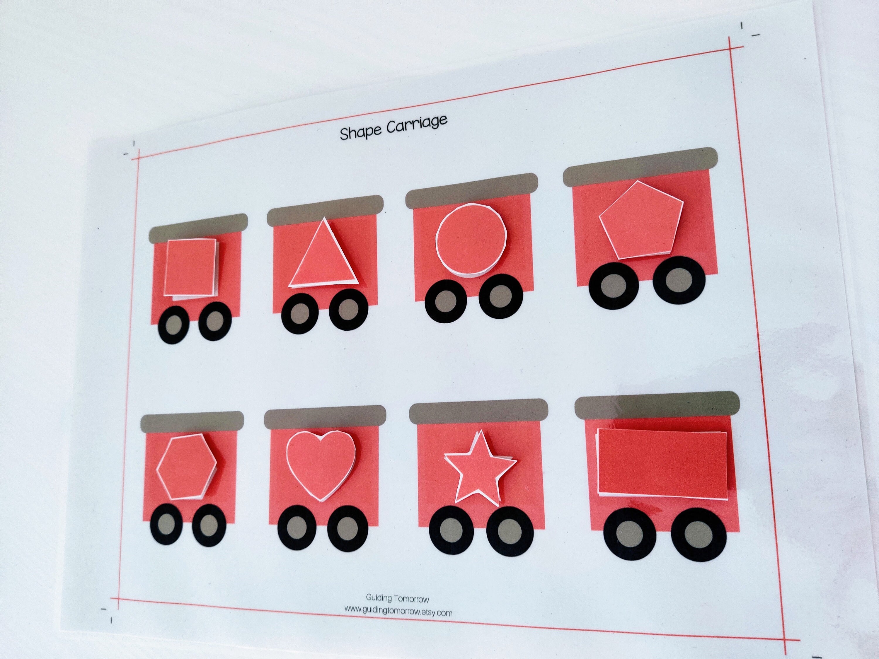 Shape Matching Activity, Printable Toddler Busy Book Page, Preschool ...