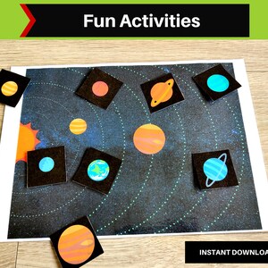 Solar System Busy Book, Planets Busy Binder, Preschool Science Printable, Space Activity Book, Kindergarten Science, PreK Learning Folder image 7