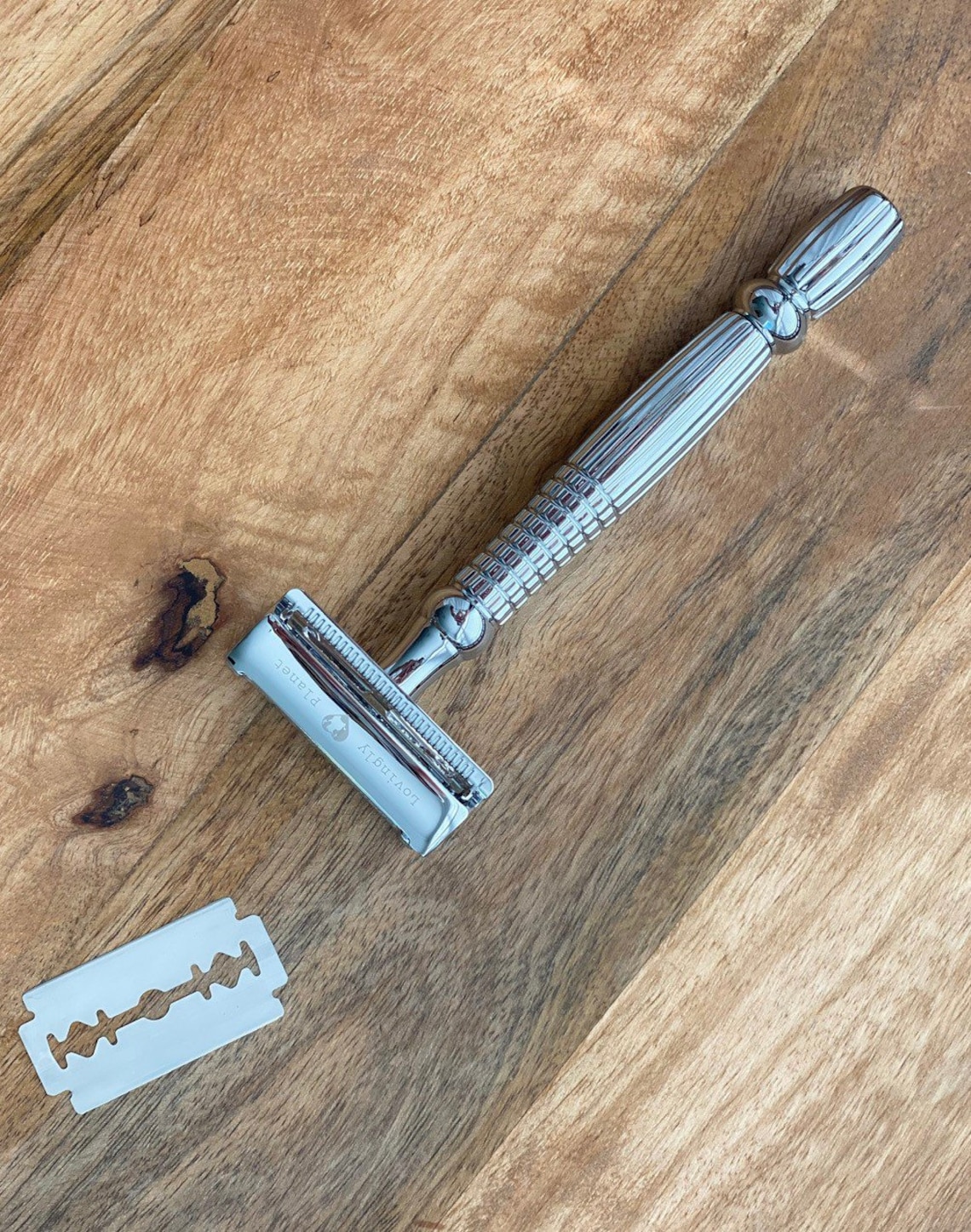 Long Handle Butterfly Safety Razor includes 10x blades Etsy