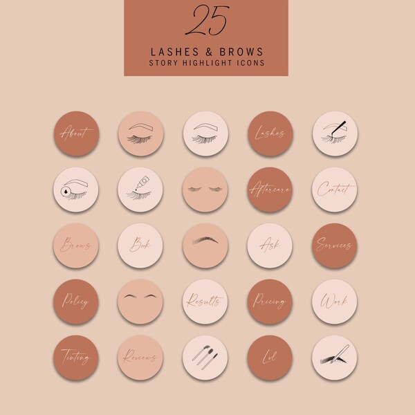 25 Beauty Social Media Icons | Instagram Highlight Cover Icons | Instagram Cover Stories | Instagram | Wimpern, Broschen, Pink