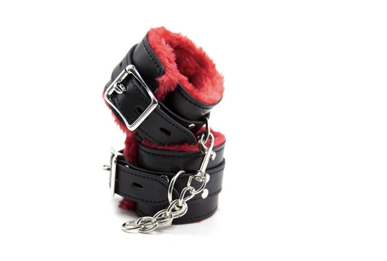 Fuzzy Foreplay Handcuffs Faux Leather Sex Handcuffs Exotic Etsy