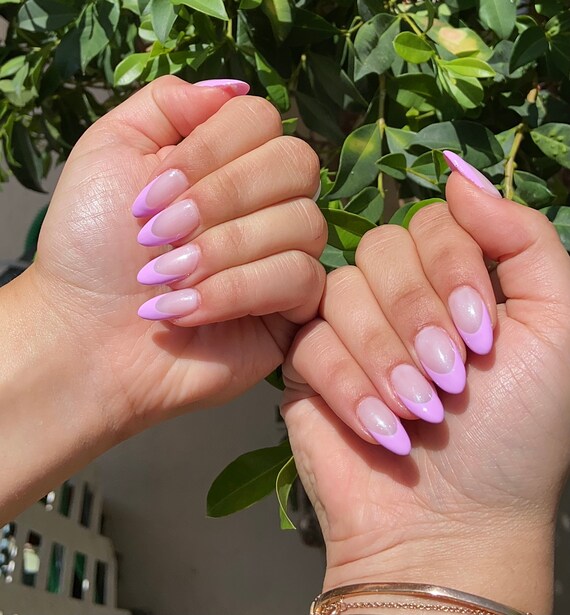 French Tip Nails . Cute Press on Nails. Short Round Nails. - Etsy French Tip Nails . Cute Press On Nails. Short Round Nails. - Etsy