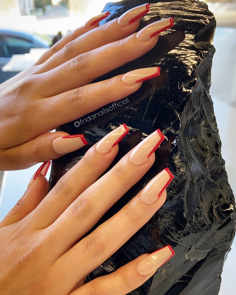 Cute Press on Nails. Coffin Nails. Custom Designs. Nails. Etsy