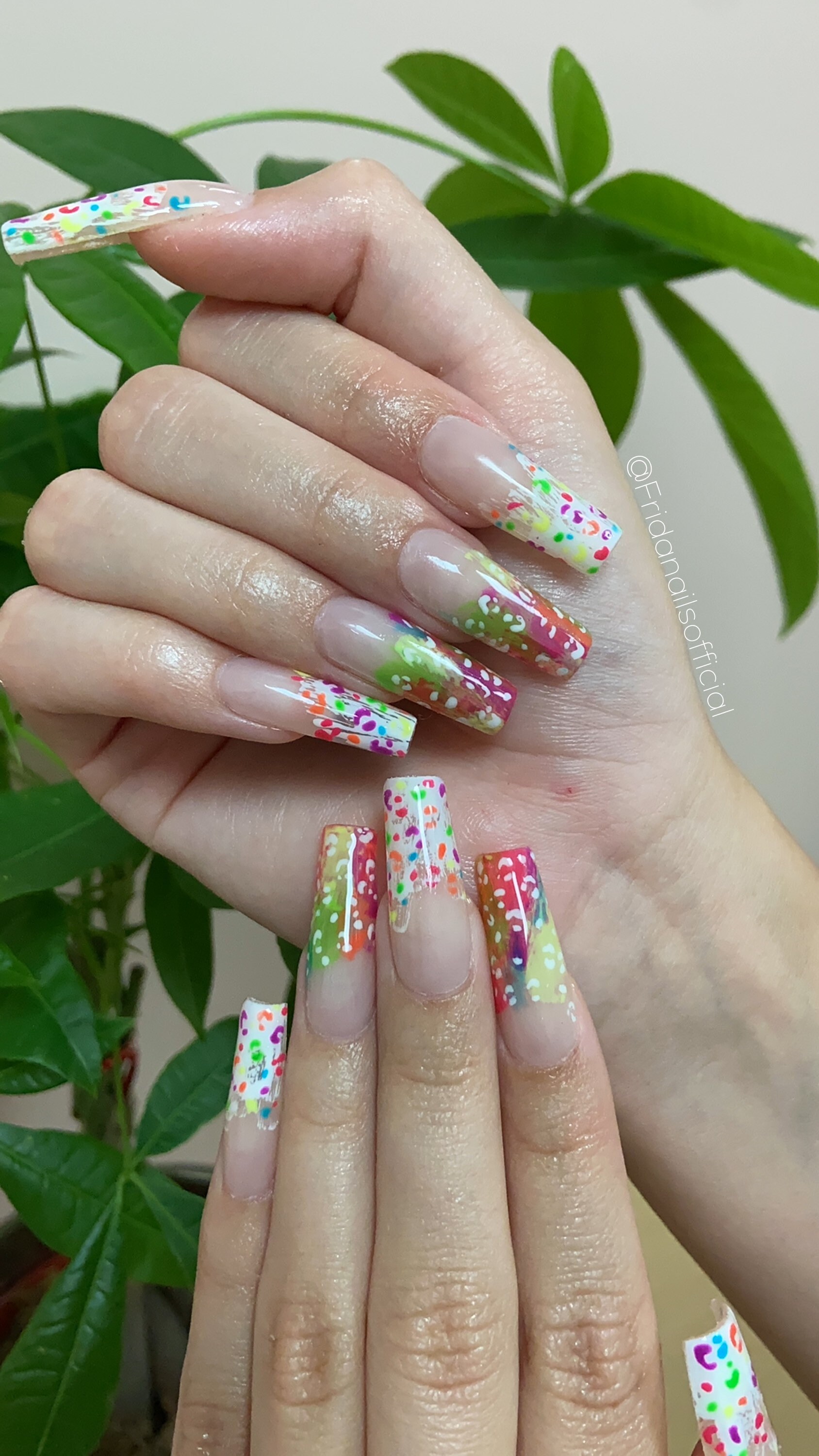 Leopard Print Nails . Cute Press on Nails. Long Square Nails. - Etsy