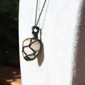 Agate Ball Crystal, Micro Macrame Adjustable Necklace, Pendant Top, Free Gift Wrapping