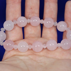 Rose Quartz, Madagascar Rose Quartz, Crystal Beaded Bracelet, Free Gift Wrapping