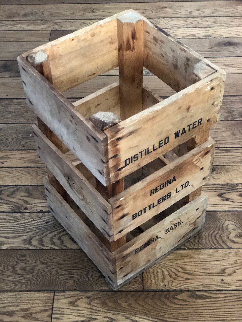Vintage 5 Gallon Water Crate Etsy