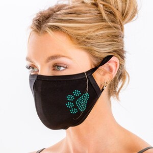 Red Lips Printed Lightweight Jersey Fabric Face Cover In Choice Of - Foto 5