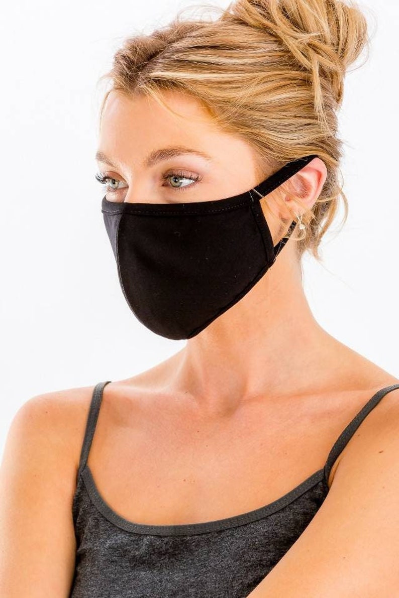 Made in USA Adult Cotton Washable Reusable Breathable Double layer Travel 3D Face Mask by MINISHOP2020 