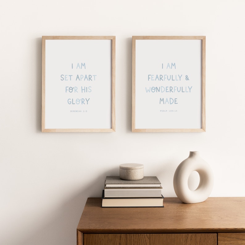 Nursery Bible Verse Boy Nursery Scripture Wall Art Boho Etsy