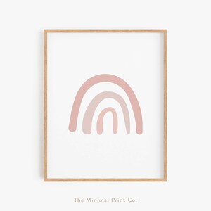 Blush Pink Rainbow, Pink Nursery Wall Art, Boho Rainbow Wall Art, Blush Pink Nursery Decor, Pink Rainbow Printable, Girl Nursery Wall Art