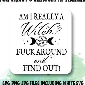 Digital Download- Am I Really A Witch SVG File Designs for Cricut, Silhouette Makers, DIY Tshirt Cut Files for Witch, Wiccan Wicca