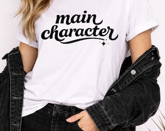 Camiseta del personaje principal - Camiseta moderna para mujer con estampado minimalista