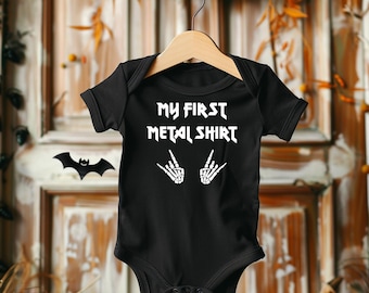 Kurzarm Baby Body My First Metal Shirt Hardrock Heavy Metal Bio-Baumwolle Moonworks Kurzarm Baby Body My First Metal Shirt Hardrock Heavy Metal Bio-Baumwolle Moonworks